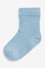 Blue Baby Rib Socks 7 Packs (0mths-2yrs)