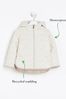 River Island Cream Heart Quilted Girls Coat