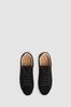 Reiss Black Finley Suede Suede Trainers