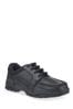 Start-Rite Dylan Black Leather Lace Up School Shoes F Fit
