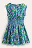 Boden Blue Printed Holiday Dress