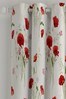 Catherine Lansfield Red Wild Poppies Eyelet Curtains