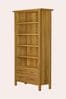 Milton Oak 4 Drawer Single Bookcase 