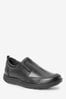 Black Narrow Fit (E) School Leather Loafers