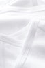 Petit Bateau White Iconic Rib Short Sleeve Bodysuits Two Pack