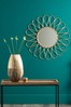 Pacific Gold Antique Gold Metal Petal Design Round Wall Mirror