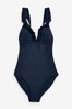 Accessorize Navy Blue Ruffle Shaping Swimsuit