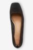 Black Forever Comfort® Leather Low Block Heel Shoes