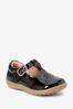 Black Patent Leather Standard Fit (F) First Walker T-Bar Shoes