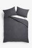 Charcoal Grey 100% Cotton Supersoft Brushed Duvet Cover and Pillowcase Set