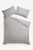 Silver Pom Pom Duvet Cover And Pillowcase Set
