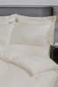 Catherine Lansfield Cream Satin Stripe Duvet Cover and Pillowcase Set
