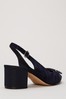 Phase Eight Blue Gilly Block Heel Court Shoes