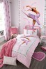 Catherine Lansfield Pink Ballerina Easy Care Duvet Cover and Pillowcase Set