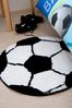 Catherine Lansfield White Football Shaped Rug