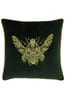 Riva Paoletti Emerald Green Cerana Velvet Polyester Filled Cushion