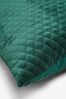 Bottle Green Velvet Quilted Hamilton 50 x 50 Cushion