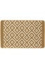 My Mat Ochre Yellow Geo Washable And Stain Resistant Non Slip Rug