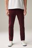 Berry Red Slim Stretch Chino Trousers
