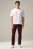 Berry Red Slim Stretch Chino Trousers