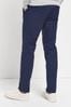 French Navy Slim Fit Stretch Chino Trousers