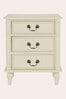 Ivory Clifton 3 Drawer Bedside Table