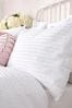 White Emma Seersucker Duvet Cover And Pillowcase Set