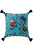 Riva Paoletti Kingfisher Blue Tree Of Life Floral Polyester Filled Cushion
