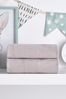 Silentnight 2 Pack Grey Safe Nights Cot Bed Fitted Sheets