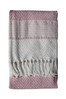 Gallery Direct Blush Pink Recycled Chevron Fringed Throw