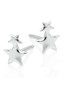 Beaverbrooks Silver Double Star Stud Earrings