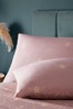 furn. Blush Pink Bee Deco Geometric Reversible Duvet Cover and Pillowcase Set