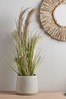 Brown Faux Potted Pampers Grass