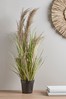 Brown Faux Potted Pampers Grass