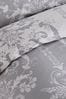 Steel Cotton Sateen Josette Duvet Cover and Pillowcase Set