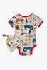 Hatley Red Farm Life Baby Bodysuit And Hat