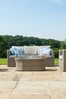 Oxford 3 Seat Sofa Set With Fire Pit Coffee Table By Maze Rattan