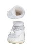 Kids White Nylon Snow Boots