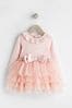 Pink Baby Glitter Tutu Long Sleeve Dress (0mths-2yrs)