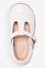 Ivory Leather Bridesmaid Standard Fit (F) Little Luxe™ T-Bar Shoes