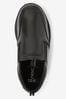 Black Extra wide (H) School Leather Loafers