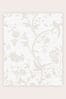 White Oriental Garden Pearlescent Wallpaper Wallpaper