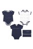 Baby Boys Navy Cotton Romper Gift Set