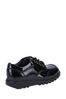 Hush Puppies Black Kiera Patent Junior Lace-Up Shoes