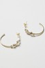 Oliver Bonas Gold Kalpi Multi Stone Hoop Earrings