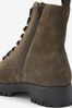 Khaki Green Regular/Wide Fit Forever Comfort® Leather Lace-Up Boots