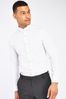 White Skinny Fit Single Cuff Wing Collar Shirt