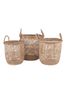 Pacific Set of 3 Natural Open Weave Storage Baskets