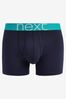 Navy Bright Waistband A-Front Boxers 8 Pack