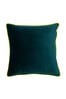 furn. Teal Blue Gemini Double Piped Feather Filled Cushion
